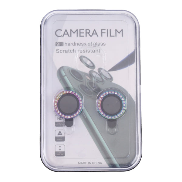 For iPhone 12 12 mini 11 9H Point Drill Camera Lens Protector Circle(Colorful)