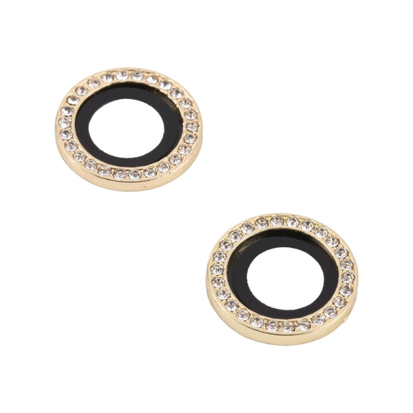 For iPhone 12 12 mini 11 9H Point Drill Camera Lens Protector Circle(Gold)