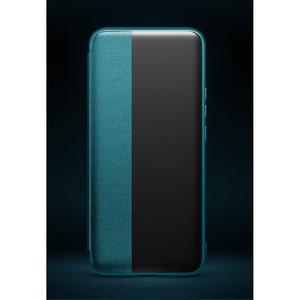 For Xiaomi 12 5G Window View Leather Phone Case(Cyan)