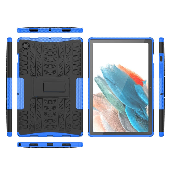 For Samsung Galaxy Tab A8 10.5 (2021) Tire Texture TPU PC Tablet Case(Blue)