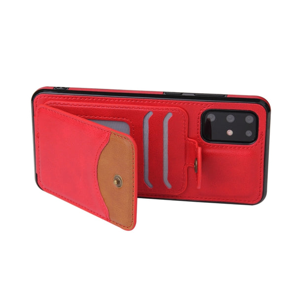 For Samsung Galaxy Note20 Soft Skin Leather Wallet Bag Phone Case(Red)