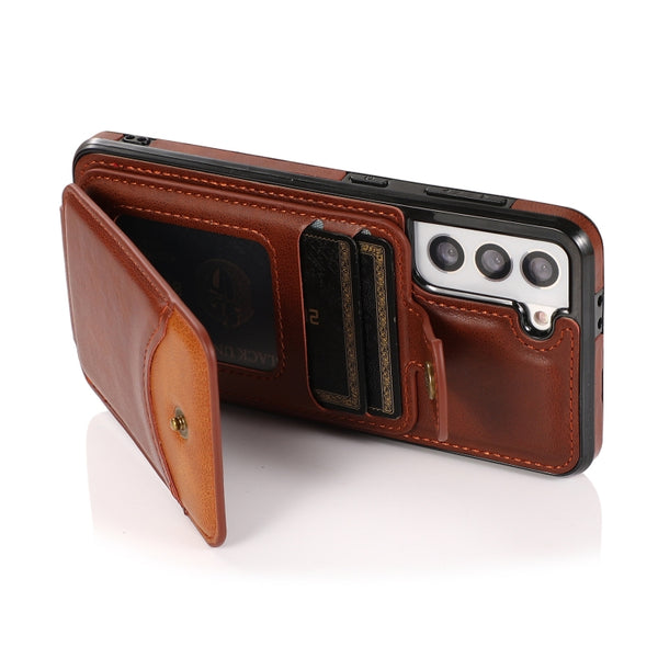 For Samsung Galaxy S21 5G Soft Skin Leather Wallet Bag Phone Case(Brown)
