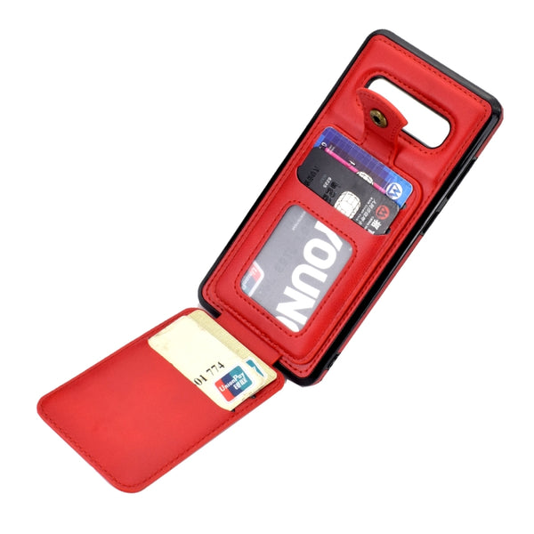 For Samsung Galaxy S10 Soft Skin Leather Wallet Bag Phone Case(Red)