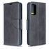 For Galaxy S20 Retro Lambskin Texture Pure Color Horizontal Flip PU Leather Case with Hold...(Black)
