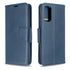 For Galaxy S20 Retro Lambskin Texture Pure Color Horizontal Flip PU Leather Case with Holde...(Blue)