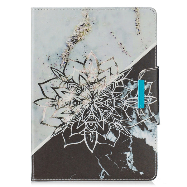 For iPad 10.2 Colored Drawing Pattern Horizontal Flip Leather Case with Holder...(Sun Flower Marble)