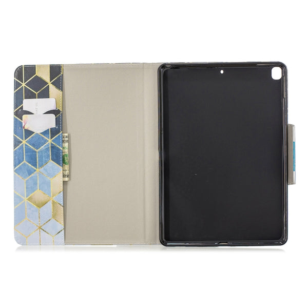 For iPad 10.2 Colored Drawing Pattern Horizontal Flip Leather Case with Holder & Card Sl...(Diamond)