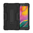 For Galaxy Tab A 8.0 (2019) T290 Contrast Color Silicone PC Combination Case with Holder(Black)