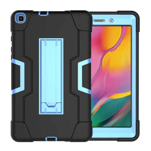 For Galaxy Tab A 8.0 (2019) T290 Contrast Color Silicone PC Combination Case with Hol...(Black Blue)