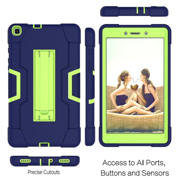For Galaxy Tab A 8.0 (2019) T290 Contrast Color Silicone PC Combination Case w...(Navy Blue Olivine)