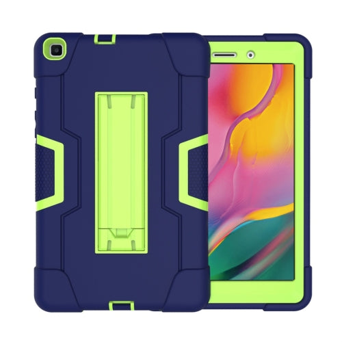 For Galaxy Tab A 8.0 (2019) T290 Contrast Color Silicone PC Combination Case w...(Navy Blue Olivine)