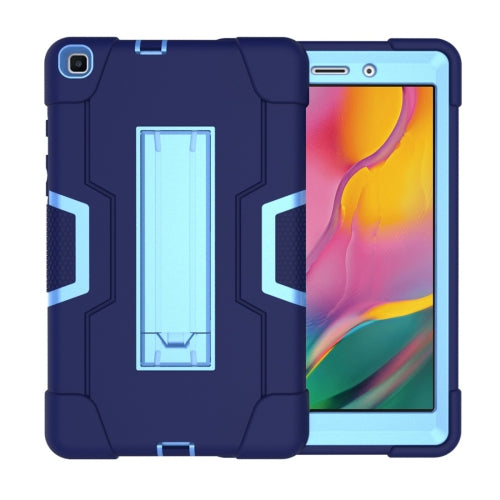 For Galaxy Tab A 8.0 (2019) T290 Contrast Color Silicone PC Combination Case with...(Navy Blue Blue)