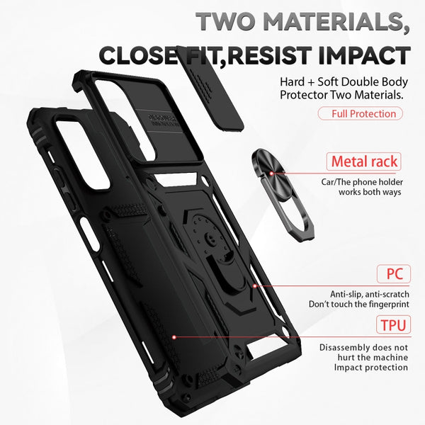 For Xiaomi Redmi Note 11 Global Sliding Camshield Holder Phone Case(Black)