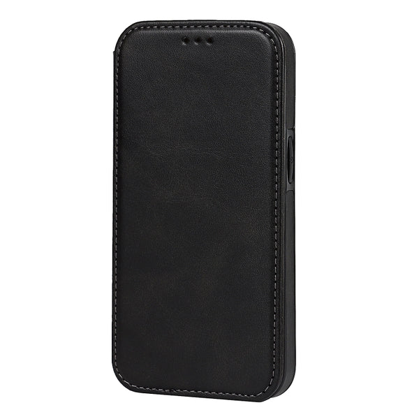 For iPhone 13 Pro Max Knight Magnetic Suction Leather Phone Case (Black)