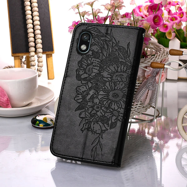 For Sony Xperia ACE III Embossed Butterfly Leather Phone Cas