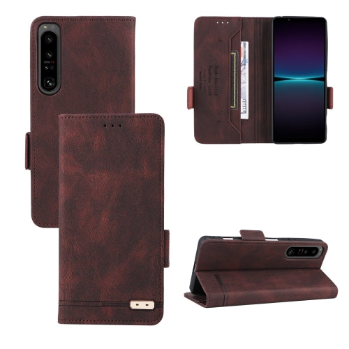 For Sony Xperia 1 IV Magnetic Clasp Flip Leather Phone Case