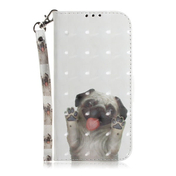 For Xiaomi 12 12X 3D Colored Horizontal Flip Leather Phone Case(Pug)