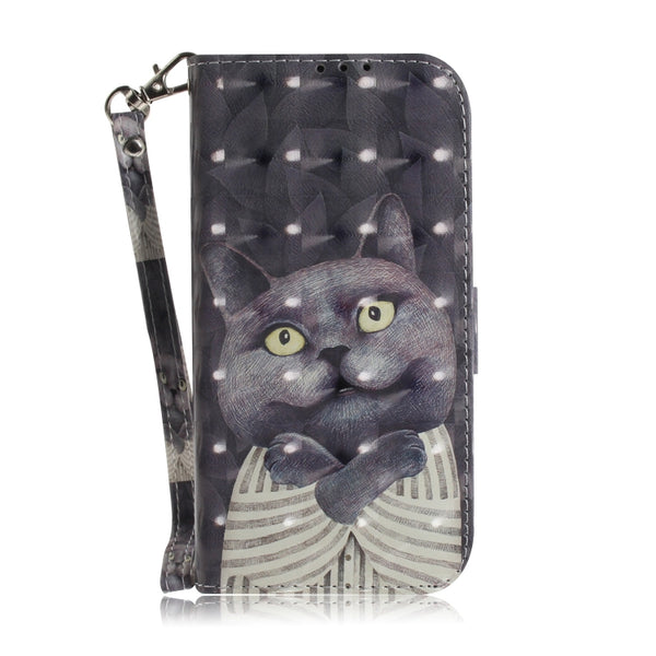 For Xiaomi 12 12X 3D Colored Horizontal Flip Leather Phone Case(Hug Cat)