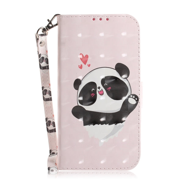 For Xiaomi 12 12X 3D Colored Horizontal Flip Leather Phone Case(Heart Panda)