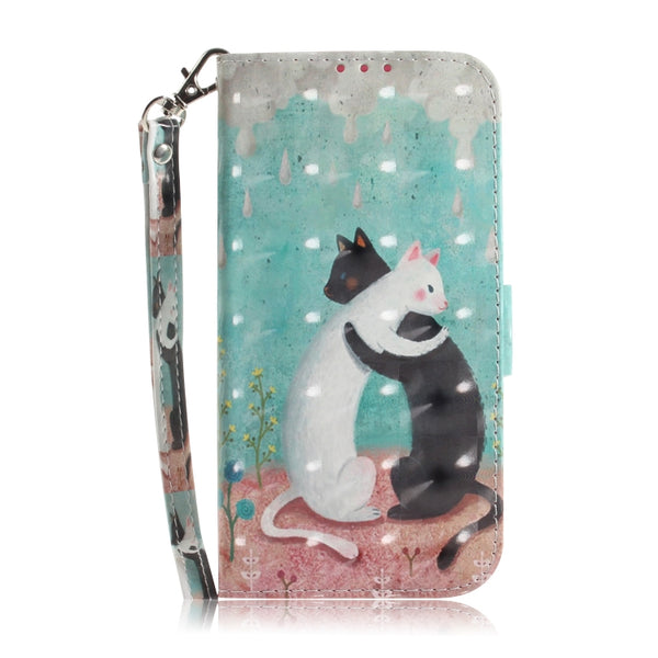 For Xiaomi 12 12X 3D Colored Horizontal Flip Leather Phone Case(Black White Cat)