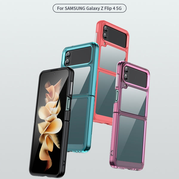 For Samsung Galaxy Z Flip4 5G Colorful Series Acrylic TPU Phone Case(Transparent Grey)