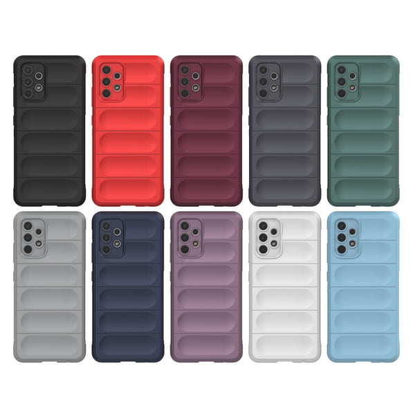 For Samsung Galaxy A32 4G Magic Shield TPU Flannel Phone Case(Red)