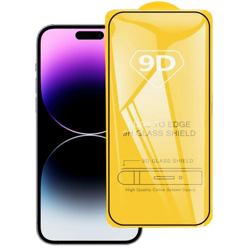 For iPhone 14 Pro 9D Full Glue Screen Tempered Glass Film