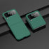 For Samsung Galaxy Z Flip4 Big Hole Fuel Injection PC Skin Feel Phone Case(Green)
