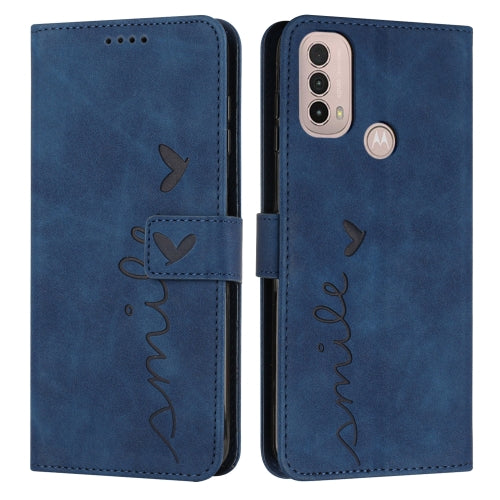 For Motorola Moto E20 E30 E40 Skin Feel Heart Pattern Leathe