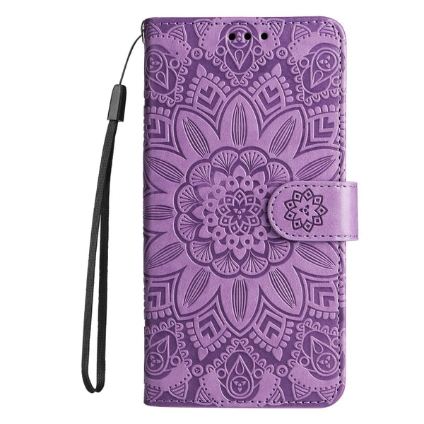 For Honor 50 Lite Honor X20 Embossed Sunflower Leather Phone