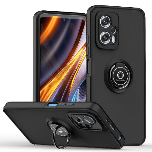 For Xiaomi Poco X4 GT Q Shadow 1 Series TPU and PC Phone Case(Black)