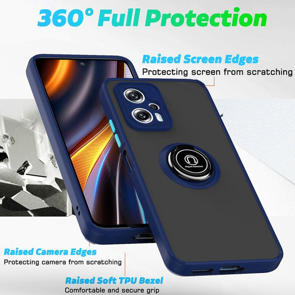 For Xiaomi Poco X4 GT Q Shadow 1 Series TPU and PC Phone Case(Black)