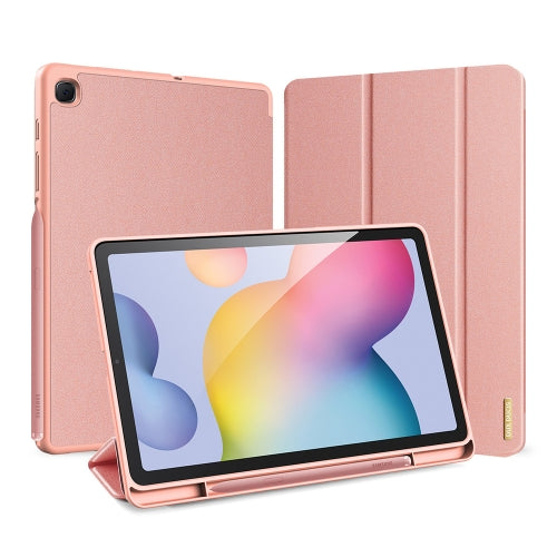 For Galaxy Tab S6 Lite 10.4 inch DUX DUCIS Domo Series Horizontal Flip Magnetic PU Leather ...(Pink)