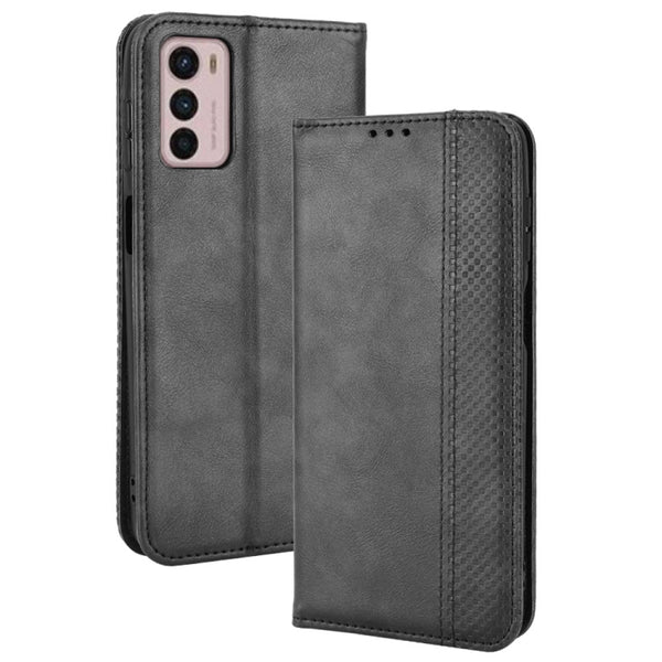 For Motorola Moto G42 Magnetic Buckle Retro Texture Leather