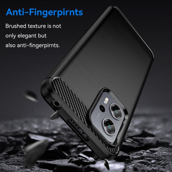For Xiaomi Poco X4 GT Brushed Texture Carbon Fiber TPU Phone Case(Black)