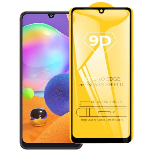 For Samsung Galaxy A31 9D Full Glue Full Screen Tempered Glass Film