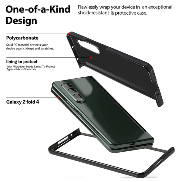 For Samsung Galaxy Z Fold4 5G GKK Litchi Texture Card Slot Phone Case(Black)
