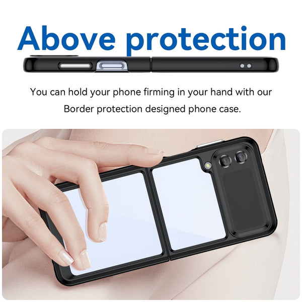 For Samsung Galaxy Z Flip3 5G Colorful Series Acrylic TPU Phone Case(Black)