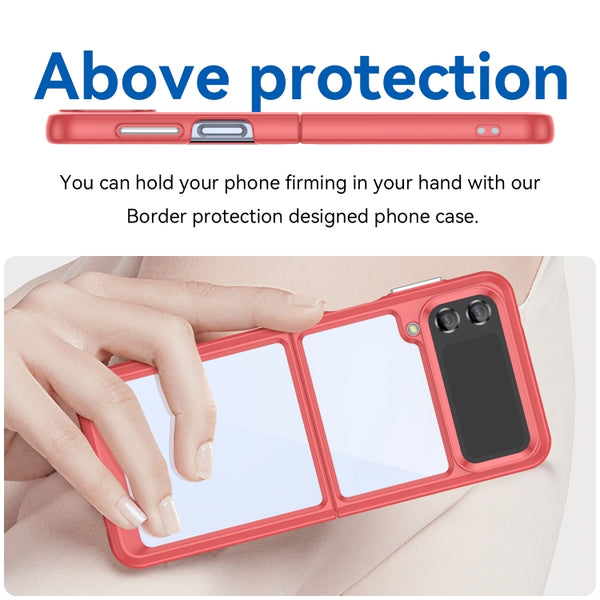 For Samsung Galaxy Z Flip3 5G Colorful Series Acrylic TPU Phone Case(Red)