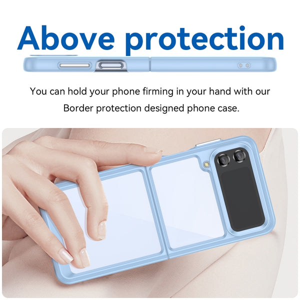For Samsung Galaxy Z Flip3 5G Colorful Series Acrylic TPU Phone Case(Blue)