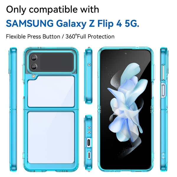 For Samsung Galaxy Z Flip3 5G Colorful Series Acrylic TPU Phone Case(Transparent Blue)