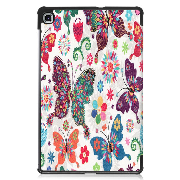 For Samsung Galaxy Tab S6 Lite P610 10.4 inch Colored Drawing Horizontal Flip...(Colorful Butterfly)