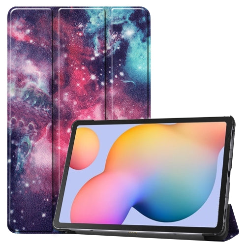 For Samsung Galaxy Tab S6 Lite P610 10.4 inch Colored Drawing Horizontal Flip Le...(Galactic Nebula)