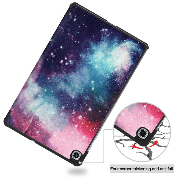 For Samsung Galaxy Tab S6 Lite P610 10.4 inch Colored Drawing Horizontal Flip Le...(Galactic Nebula)