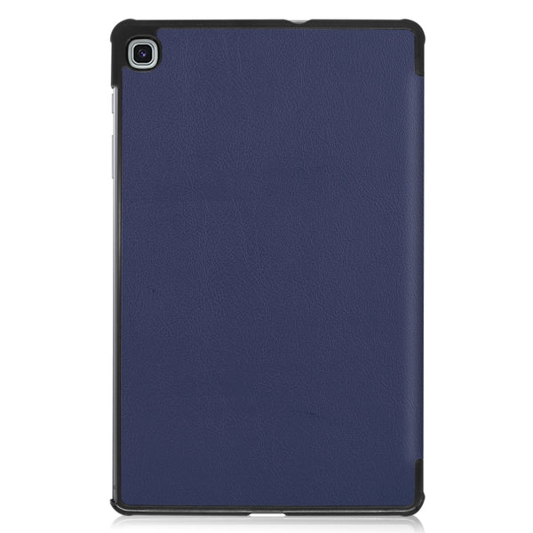For Galaxy Tab S6 Lite 10.4 inch Custer Pattern Pure Color Horizontal Flip Leather Case wit...(Blue)