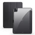 For iPad Pro 12.9 2022 2021 2020 2018 Acrylic 3-folding Smart Leather Tablet Case(Black)