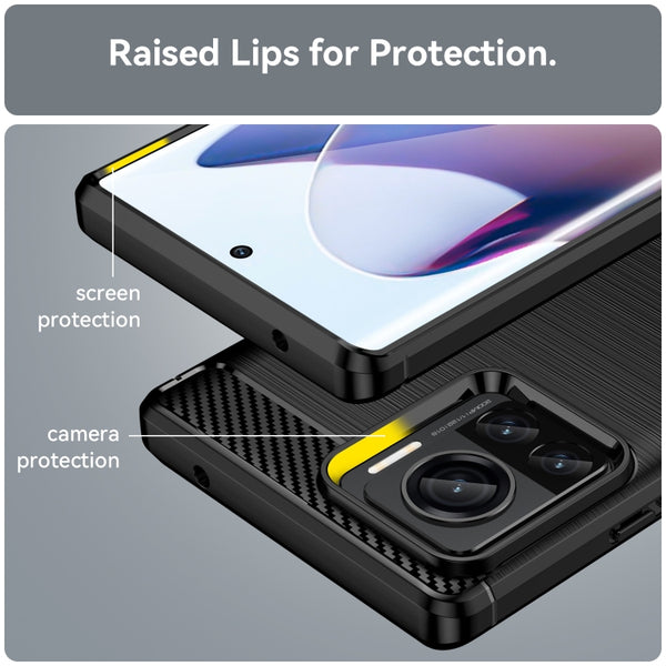 For Motorola Moto X30 Pro Edge 30 Ultra Brushed Texture Carb