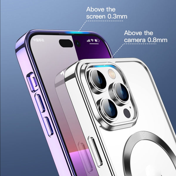 For iPhone 14 Pro TOTUDESIGN AA-188 Crystal Series TPU PC MagSafe Case(Purple)