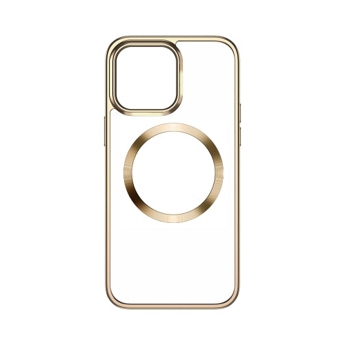 For iPhone 14 Pro Max TOTUDESIGN AA-188 Crystal Series TPU PC MagSafe Case (Gold)