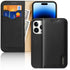 For iPhone 14 Pro DUX DUCIS Hivo Series Cowhide PU TPU Leather Case(Black)